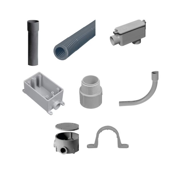 ½” ¾” 1” 2” Conduit Pipe & Fittings